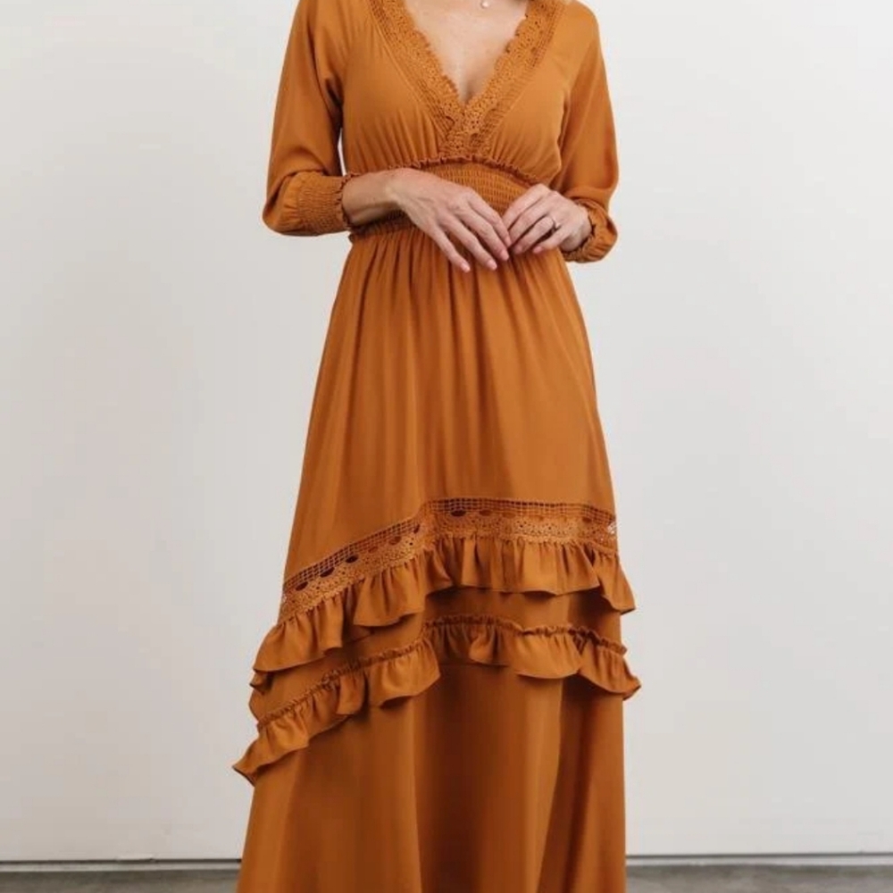 XS Baltic Born Pippa Ruffle Maxi Dress